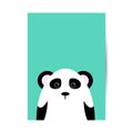 Cover for a book, notebook or diary with a picture of a cute panda