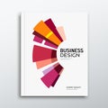 Cover Business book annual report abstract colorful building design