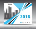 Cover calendar 2018 template. book cover. business brochure flyer design Royalty Free Stock Photo