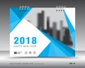 Cover calendar 2018 template. business brochure flyer design Royalty Free Stock Photo