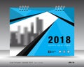 Cover calendar 2018 template. business brochure flyer design Royalty Free Stock Photo