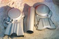 Cover crankcase aluminum casting product of motorcycle and other automotive pats show after cleaning by shot blasting process and