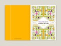 Cover design for Brochure leaflet flyer. Modern background line art. Abstract geometric colorful background. A4 size.