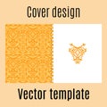 Cover design with colored arabic pattern