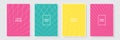 colorful modern cover template line style future pattern, set collection design vector Royalty Free Stock Photo