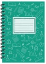 A5 cover design school notebook with spiral