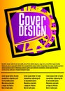 Cover design template with comic book elements. Royalty Free Stock Photo