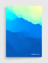 Cover design template. Mountain landscape. Mountainous terrain. Vector illustration. Abstract background Royalty Free Stock Photo