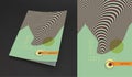 Cover design template. Pattern with optical illusion. Applicable for placards, banners, book covers, brochures, planners or Royalty Free Stock Photo