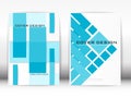 Cover Design Template Publication Geometrical blue sky on white