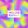 Cover design template square shape set holographic gradient multicoloured background