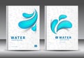 Cover design template vector for water Business, Annual report, brochure flyer template, advertisement, magazine ads Royalty Free Stock Photo