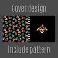 Cover design with tribal masks pattern Royalty Free Stock Photo