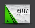 Cover Desk Calendar 2017, happy new year 2017, book cover