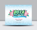 Cover Desk Calendar 2016 vector template