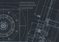Cover, flyer, banner, background. Instrument-making drawings. Mechanical engineering drawing