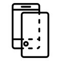 Cover glass protector icon, outline style