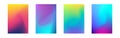 Cover gradient design set. A4 abstract color. Minimal fluid design collection. Business or advertising design. Bright
