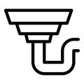 Cover gutter icon, outline style