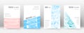 Cover page design template. Geometric brochure layout. Bold trendy abstract cover page. Pink and blu Royalty Free Stock Photo