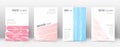 Cover page design template. Geometric brochure layout. Bold trendy abstract cover page. Pink and blu Royalty Free Stock Photo