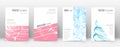 Cover page design template. Geometric brochure layout. Bold trendy abstract cover page. Pink and blu Royalty Free Stock Photo