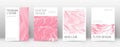 Cover page design template. Minimal brochure layout. Charming trendy abstract cover page. Pink and b Royalty Free Stock Photo