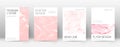 Cover page design template. Minimal brochure layout. Classic trendy abstract cover page. Pink and bl Royalty Free Stock Photo