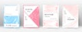 Cover page design template. Stylish brochure layout. Charming trendy abstract cover page. Pink and b Royalty Free Stock Photo