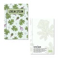 Cover page templates. flowers and leaves pattern layouts. Applicable for notebooks and journals, planners, brochures, books,