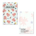 Cover page templates. flowers and leaves pattern layouts. Applicable for notebooks and journals, planners, brochures, books,