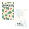 Cover page templates. flowers and leaves pattern layouts. Applicable for notebooks and journals, planners, brochures, books,