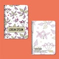 Cover page templates. flowers and leaves pattern layouts. Applicable for notebooks and journals, planners, brochures, books,