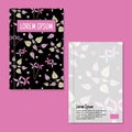 Cover page templates. flowers and leaves pattern layouts. Applicable for notebooks and journals, planners, brochures, books,