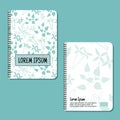 Cover page templates. flowers and leaves pattern layouts. Applicable for notebooks and journals, planners, brochures, books,