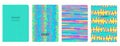 Cover page vector templates in Y2K bug style with circles, waves, spiral lines. Headers isolated and replaceable