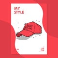 Cover and poster design template with a hat