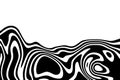 Cover For A Poster With Waves And Vibrations Of Optical Illusions. Abstract Curved Black And White Lines. Background For The