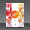 Cover report colorful geometric prospectus flyer design background, cover flyer template, magazine, brochure book layout