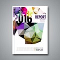 Cover report colorful triangle geometric prospectus design background, cover flyer magazine, brochure book cover