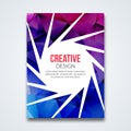 Cover report colorful triangle geometric prospectus design background, cover flyer magazine, brochure book cover