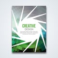 Cover report colorful triangle geometric prospectus design background, cover flyer magazine, brochure book cover Royalty Free Stock Photo