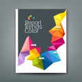 Cover report trends colorful geometric year design