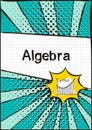 Cover for school notebook or textbook on Algebra