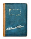 Cover of stamp album book isolated Royalty Free Stock Photo