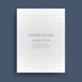 Cover template design with gray halftone background Royalty Free Stock Photo