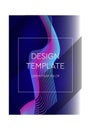 Cover template graphic geometric and glitch elements. Desing template. Abstract posers art graphic background