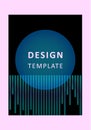 Cover template graphic geometric and glitch elements. Desing template. Abstract posers art graphic background