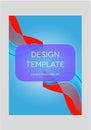 Cover template graphic geometric and glitch elements. Desing template. Abstract posers art graphic background