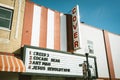 Cover Theatre vintage sign, Fort Morgan, Colorado Royalty Free Stock Photo